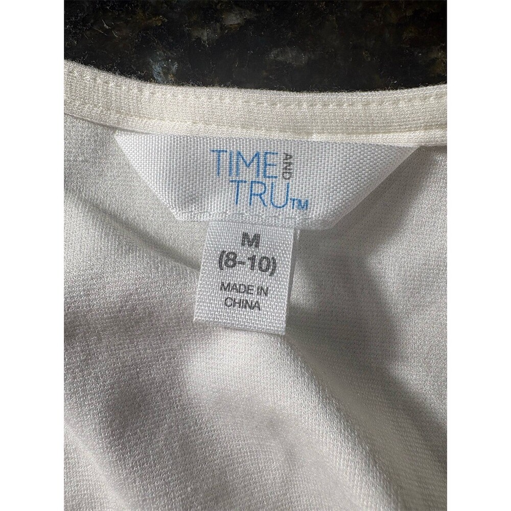 Time and Tru Maxi Dress Womens M Ivory Sleeveless Scoop Neck Casual Long - Picture 6 of 6
